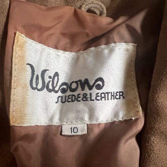 Vtg Wilsons leather suede puff sleeve peplum coat. 80s with a 40s vibe. Size 10 - Picture 9 of 14